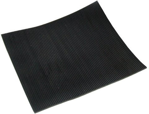 Camthorne Fine Ribbed Rubber Matting - 1m x 1m x 3mm - Anti-Slip, Waterproof, Fluted Multi-Purpose Flooring