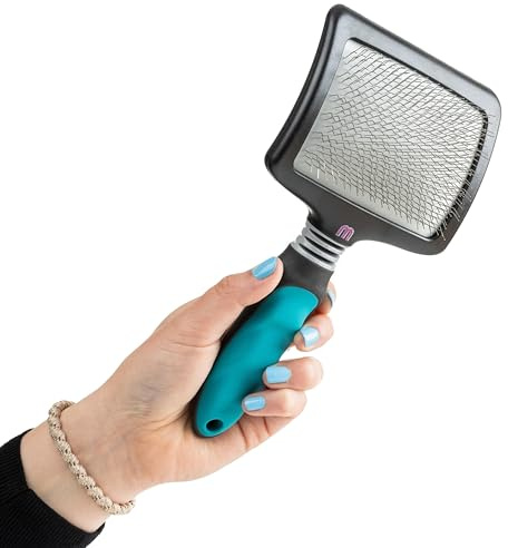 Mikki Dog, Cat, Puppy, Kitten Grooming Hard Pin Slicker Brush -For Knot, Tangles -Med-Lrg Pet-Large,Black