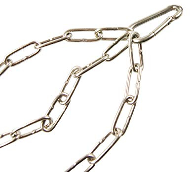 AKTIONA Edelstahl Kette für Grill bis Ø 80 cm + 4 Karabiner Grillrost V2A