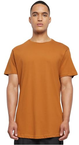 Urban Classics Men's Shaped Long T-Shirt, Brown (Toffee), XX-Large (Manufacturer Size: 2XL)