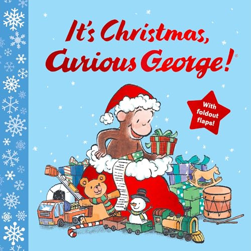 It’s Christmas, Curious George!: Includes 7 Fold Out Flaps for Interactive Fun