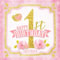 Happy 1st Birthday Gästebuch: Mein 1. Geburtstag I Erinnerungen und Party Dekoration Rosa Gold für Mädchen I Glückwünsche, Fotos & Andenken I ... Geburtstag für das Paten- oder Enkelkind