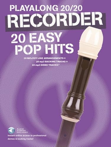 Playalong 20/20 Recorder (Book and Download Card): 20 Easy Pop Hits