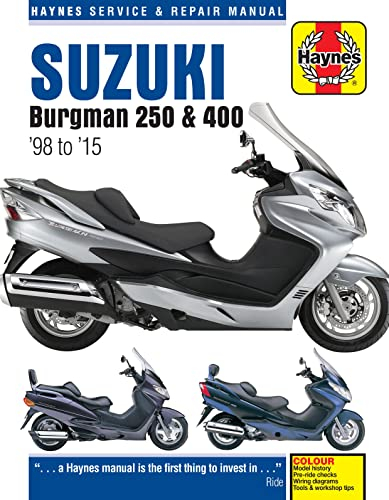 Suzuki Burgman 250 & 400 '98 to '15 (Haynes Service & Repair Manual)