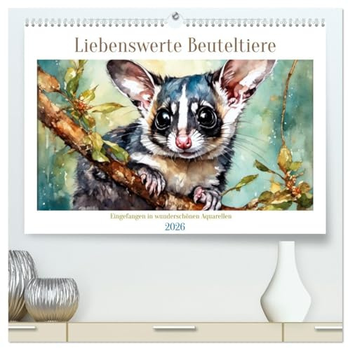 Liebenswerte Beuteltiere (hochwertiger Premium Wandkalender 2026 DIN A2 quer), Kunstdruck in Hochglanz: Ein wunderschöner Kalender mit ungewöhnlichen Tieren (CALVENDO Tiere)