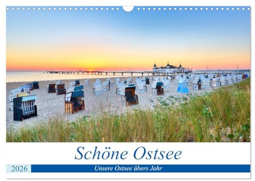 Schöne Ostsee - Impressionen übers Jahr (Wandkalender 2026 DIN A3 quer), CALVENDO Monatskalender: Im Eis, im Sturm oder im Sonnenaufgang - wunderschöne Ostseebilder. (CALVENDO Natur)