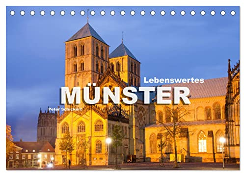 Lebenswertes Münster (Tischkalender 2026 DIN A5 quer), CALVENDO Monatskalender: Die wunderbare Stadt Münster in einem Kalender vom Reisefotografen Peter Schickert. (CALVENDO Orte)