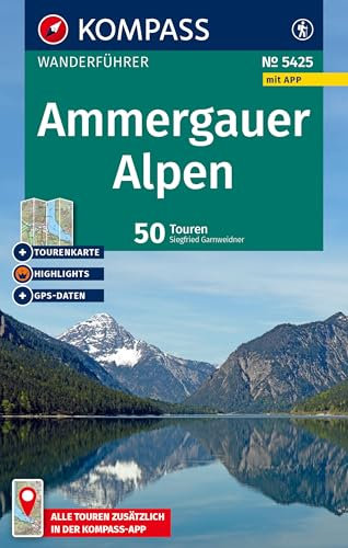 KOMPASS Wanderführer Ammergauer Alpen, 50 Touren mit Extra-Tourenkarte: mit Touren und GPS-Daten in der KOMPASS-App