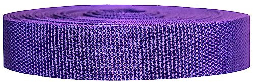 Strapworks Fettuccia in polipropilene pesante, resistente, per riparazione di attrezzi fai da te, 2,5 cm x 45,72 m, viola