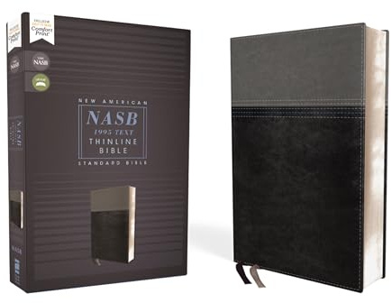 NASB, Thinline Bible, Leathersoft, Black, Red Letter, 1995 Text, Comfort Print