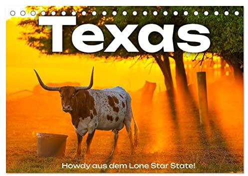 Texas - Howdy aus dem Lone Star State! (Tischkalender 2026 DIN A5 quer), CALVENDO Monatskalender: Entdecken Sie die Abenteuer des Lebens im Lone Star State! (CALVENDO Orte)