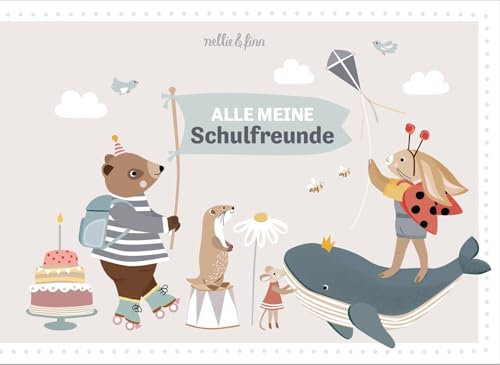 Alle meine Schulfreunde: Freundebuch Schule, für Mädchen und Jungen, Themen: Pferd, Weltall, Meer, Detektiv, Geburtstag, Fußball. Freundschaftsbuch zum Ausfüllen