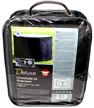 Wehncke Schutzhülle Deluxe für Sitzgruppen, anthrazit, Ø 200 x 95 cm, 15177