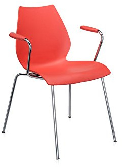 Kartell Maui Sessel, Plastik, rot, 52 x 77 x 58 cm