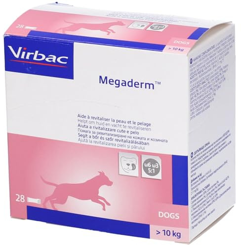 Mégaderm® 8 ml Équilibre de la peau chien de + 10 kg Boite 28 Sachets Monodoses