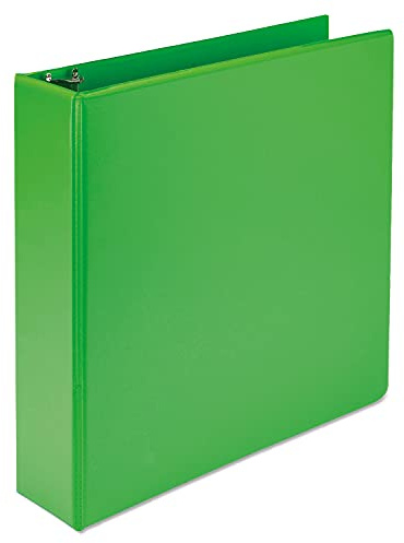Samsill Plant-Based 2 Inch Durable Round Ring, Made in USA, View Binder, Eco-Friendly, USDA Certified Biobased, 2 Pack, Lime Green
