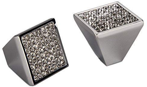 SO-TECH® Möbelknopf Caroline Chrom/Kristallglas 30x30 mm Möbelknöpfe