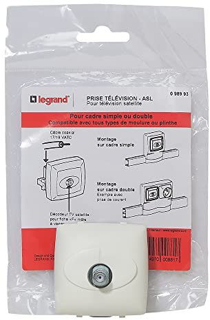 Legrand - Prise TV pour satellite pour moulure Appareillage Saillie - Blanc