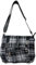 Banned Tartan Messenger Tasche Punk Goth Karo Schultertasche - Schwarz & Weiß