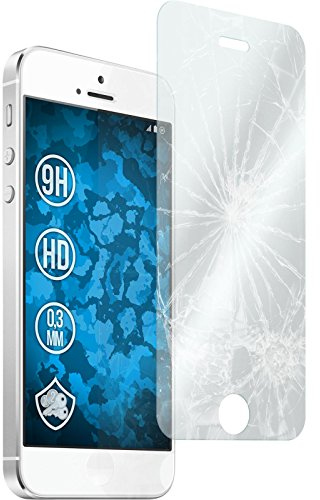 PhoneNatic 1er-Pack Glas-Folie klar kompatibel mit Apple iPhone SE 2016 (1.Gen) - Schutzglas für iPhone SE 2016 (1.Gen)
