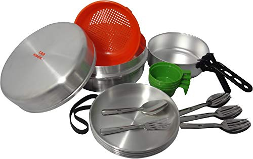Cao Camping Camping-Geschirr für 4 Personen, 4,5 l, Aluminium