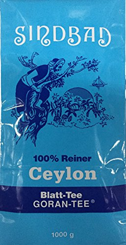Goran Sindbad Tee - Premium Schwarzer loser Ceylon Blatt-Tee Mischung (1 KG) 1x1KG