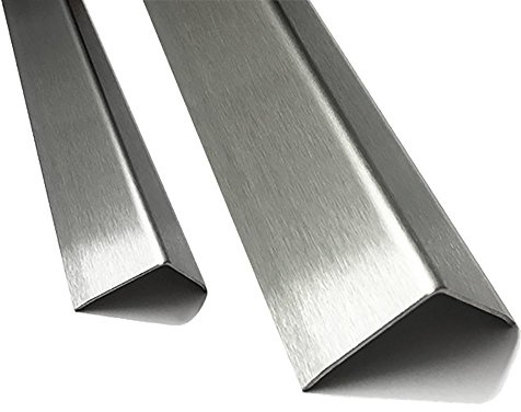 10er Set Edelstahl Kantenschutzwinkel 3-fach gekantet 40x40x1,5x2.000