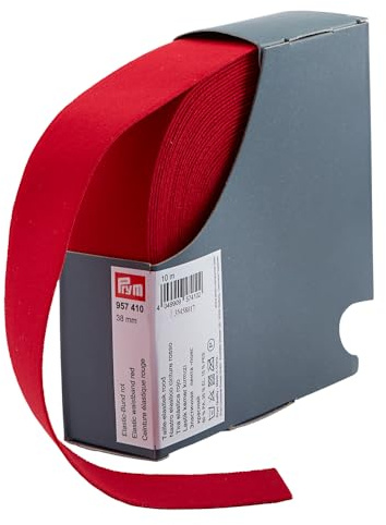 Elastic waistband 38 mm red