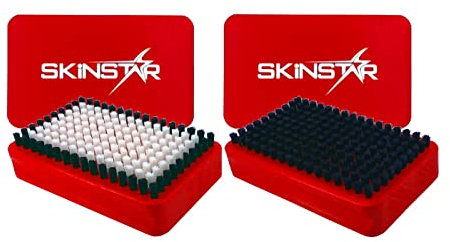 SkinStar Ski Belagsbürsten BaseBrush Synthetic Nylon u. Rosshaar Kombi rot