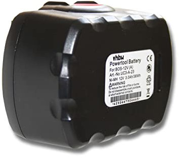 vhbw 1x Akku kompatibel mit Bosch GSR 12-2, JAN-55, GSR 12-1, GSR 12V, PSR 12, PAG 12, PSB 12 VE-2 Elektrowerkzeug (3000 mAh, NiMH, 12 V)
