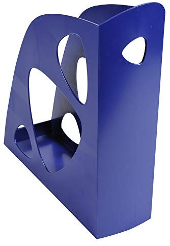 Exacompta 181104D 10er Pack Premium Stehsammler ECOMAG aus Recycling-Kunststoff Blauer Engel zertifiziert Office 248 x 77 x 257 mm Nachtblau, perfekt zur Aufbewahrung von Zeitschriften Katalogen