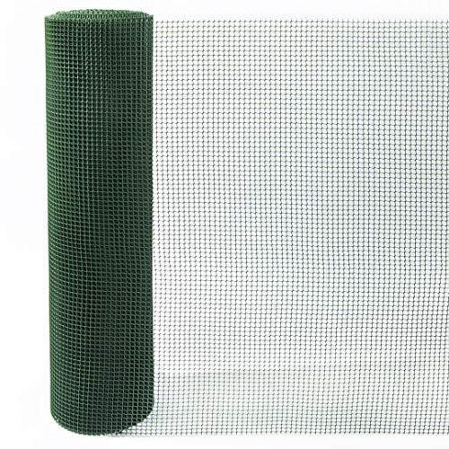 Rollo Malla PLASTICA Cuadrada Verde 1 X 3M, Cuadro 1CM