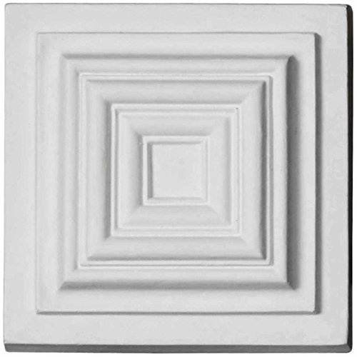Ekena Millwork ROS05X05LE Leandros Rosette, 4 3/8 W x 4 3/8 H x 1 1/4 P, Primed