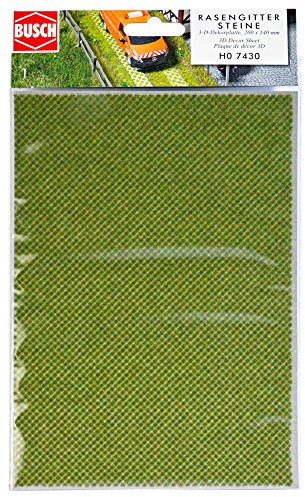Busch 7430 Grass/Lawn Paving Blocks HO Scenery Scale Model Scenery