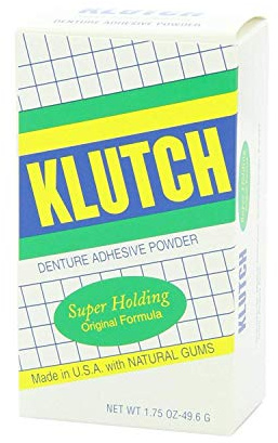 Klutch Denture Adhesive Powder - 1.75 Oz(Pack of 6)
