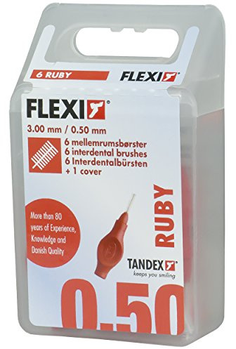 Tandex Flexi Interdentalbürsten 6 Stk. rot 0.50mm, 3er Vorteilspack (3 x 6 Stück)