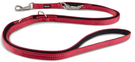 Wolters | Führleine Soft & Safe reflektierend cayenne/schwarz | L 200 x B 2,5 cm