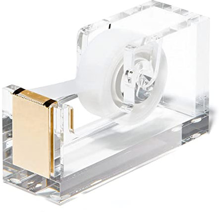 Acryl und Gold Schreibtisch Accessoires von officegoods Tape Dispenser
