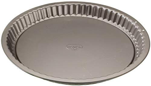 Dr. Oetker Quicheform Ø 28 cm, Tarteform aus Stahl mit Antihaftbeschichtung, runde Backform für Tortenboden, Menge: 1 Stück