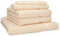 Betz Premium Frottier Handtuch-Set 5-teilig - 1x Liegetücher - 2X Handtücher - 1x Gästetücher - 1x Waschhandschuh - beige
