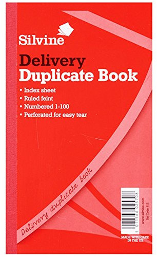 Silvine 613 - Dup Delivery Book 210x127mm Pk6