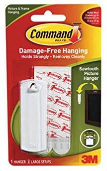 3M Command White Adhesive saw-toothed picture hanger, 3 Pieces