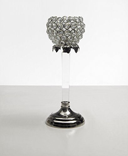 Artra Design GmbH Kristall Kerzenständer Teelichthalter Acryl Teelichthalter Kerzenhalter Kerzenleuchter Tischdeko Gastgeschenke Silber