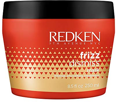 Redken Frizz Dismiss Maske, Intensivmaske für strapaziertes und sprödes Haar, reichhaltige Haarpflege mit Babassu-Öl & Smoothing Komplex, Anti-Statisch und mit Anti-Frizz Effekt, 250 ml