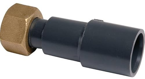 Raccord union PVC pression noir droit F 11/2 Femelle Ø 50 mm Girpi
