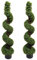 Künstliche Formschnitt-Bäume, Buchsbaum, spiralförmig, 120 cm, 2 Stück