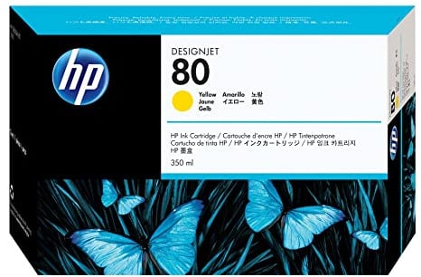 HP C4848A 80 Tintenpatronen Standardkapazität 350 ml 1er-Pack, gelb