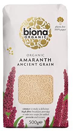 Biona Organic Amaranth Supergrain Seeds 500g, Pack of 6 | 100% Organic Amaranth Seeds, Ancient Supergrain, High in Protein and Fibre, Naturally Gluten Free, Vegan