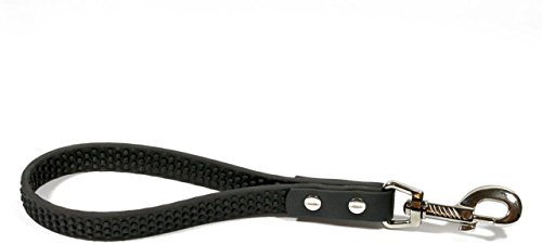 LENNIE BioThane Kurzführer [6 Varianten] aus 16 mm Super Grip BioThane [Schwarz]
