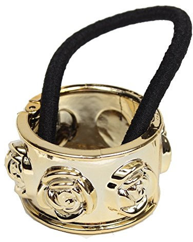 JUSTFOX - Haarring mit Rosen Muster in der Farbe Gold